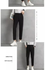 Men's Beige Slim-Fit Cropped Pants Pleated Detail Formal Casual Trousers - Image 12