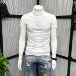 Polo Men's T-shirt Slim Fit Clothes Streetwear Top Embroidery Print With Collar Man Tee Shirts Graphic White Vintage Hot S - Image 6