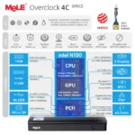 MeLE Reddot Winner Mini PC N100 i3-N300 16GB 32GB 512GB Mini Desktop Computer,USB-C on Office Education Home Overclock4C - Image 4