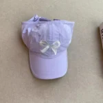 Children's summer hats, thin, quick-drying, sunshade baseball caps, half-air top caps, baby duck tongue baseball caps - Image 3