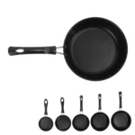 Frying Pan Skillet Light Smoke Frying Pan Professional Prevents Stick High Capacity Easy To Clean Heat Resistant for Home - Image 3