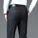 New Business Casual Suit Pants Men Solid High Waist Straight Office Formal Trousers Mens Classic Style Suit Long Pants Plus Size - Image 5