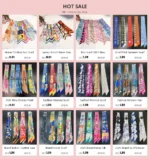 Fashion Women Hair Scarf 2024 New Brand Design Luxury Silk Scarf Fashion Print Headband Skinny Bag Scarves Neckerchief - Image 65