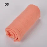 Sparsil Women Summer Soft Retro Tassels Solid Color 180x90 Shawls Female Thin Wraps Hijab Beach Holiday Scarf - Image 35