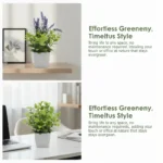 Artificial Potted Plants With Lifelike Foliage And No Maintenance Perfect For Home Office Bathroom Desktop Shelf Decor - Image 23