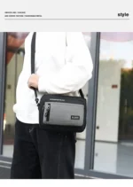 Fashion Men Crossbody Bag Single Shoulder Bags Big Capacity Storage Bag Multi-Pockets Business Crossbody Bags for Work Traveling - Image 17