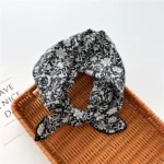 Floral Polka Dot Square Scarf Cotton Scarves Headband Headscarf Decoration Women Flower Kerchief Neckerchief Head Wrap Bandanas - Image 34