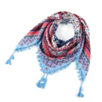 Ethnic Scarf Floral Shawl Winter Fashion Women's Tassel Scarf Square Printed Female Scarf Cotton Scarves Wraps Foulard Femme - Image 6