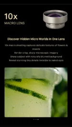 TILTA Khronos  Fisheye Lens 16mm Wide Angle Lens Micro 10x Macro Lens Telephoto Lens Camera Lens T-Mount Lenses for iPhone - Image 15