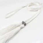 Thin Women Waistband Tassle Bow Dress Tassles Belts Braided Belts Waist Chain Waist Rope - Image 7