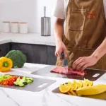 Cutting Board - Stainless Steel Cutting Boards for Kitchen- for cutting Meat, Fruit, Vegetables, Outdoor or Indoor（3pcs） - Image 2