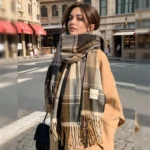 Scarf Ladies Fall And Winter Thickens Warm Neck Scarves Fashion Scarves Cloth Fanta And Fringed Blankets Men's Winter Shawls - Image 3