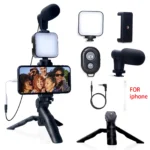 Smartphone Vlogging Kit for iPhone Android with Tripod Mini Microphone Starter Vlog kit for Live Stream Video YouTube - Image 8
