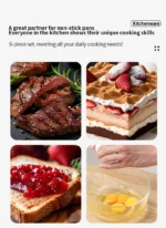 Silicone Kitchenware 6-Piece Set, Cream Scraper, Spatula, Oil Brush, Size Scraper Set Baking Tool, Non-Integrated Hand - Image 15