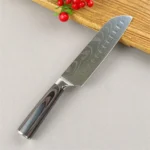 4 PCS Kitchen Knives Set Chef Knife Sets 4Cr13 Stainless Steel Damascus Pattern Pakkawood Handle Paring Utility Santoku knifes - Image 9