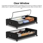 Under Bed Storage Container with Lids and Wheels Multifunctional Home Clothes Storage Bins Visible Dustproof Underbed Drawers - Image 4