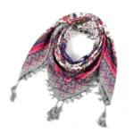 Ethnic Scarf Floral Shawl Winter Fashion Women's Tassel Scarf Square Printed Female Scarf Cotton Scarves Wraps Foulard Femme - Image 11