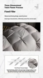 Comfortable Pillows for Sleeping 5-star Hotel Pillow Three-dimensional Soft Bilateral Washed Solid Color Pillow Sleeping Pillows - Image 14