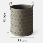 Leather Dirty Laundry Basket Woven Storage Baskets Multifunction Organizer Basket Luxury Large Living Room Organizers Baskets - Image 17