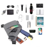 Chest Bags Crossobdy Bags for Men Waterproof Male Multifunction Cross Body Messenger Bag Single Shoulder Grey Fanny Pack Sac - Image 20