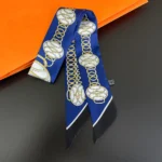 Fashion Women Hair Scarf 2024 New Brand Design Luxury Silk Scarf Fashion Print Headband Skinny Bag Scarves Neckerchief - Image 23