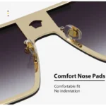 New stylish sunglasses with oversized frames, trendy metal design, perfect for fashion shows and cool street style. - Image 13