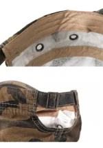 Vintage Camouflage Hats for Men Women Spring Summer Flat Top Baseball Caps Outdoor Camo Cadet Combat Fishing Cap Sunscreen Cap - Image 16