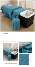 Head Washing Hairdressing Bedspread Barbershop Beauty Salon Hair Salon Thai Massage Bedspread Skin-Friendly SPA Bed Cover - Image 30