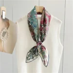 100% Real Silk Scarf Neckerchief 90 Silk Scarf Wraps Foulard Womens Fashion Scarves for OL - Image 3