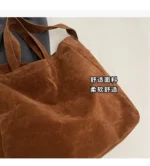 Women's Tote Bags 2025 New Fashion Suede Vintage Large Shoulder Crossbody Bag for Woman Korean Female Student Bookbag Handbags - Image 15