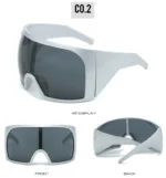 Oversized Sunglasses Men Wrap Anti Wind Personal Large Shades Futuristic Fashion Future Shield Uv400 Cycling Motorcycle - Image 21