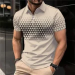 Summer T Shirts for Men 2026 Short Sleeve Men's Clothing Collar 3D Printing Plain Shirt Striped Polo Tees Fashion Pullover Tops - Image 14
