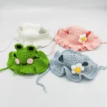 Cute Cat Hat Funny Pets Party Cosplay Headwear Delicate Hemming Pendant Decor Elasticity Knitted Hat Pet Accessories - Image 5