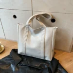 Simple Large Capacity Tote Bags for Women Retro Pu Leather Ladies Shoulder Bag Commuter Portable Girls Student Underarm Handbag - Image 12