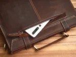 NASVA Genuine Leather Men's Briefcase Retro Handbag Shoulder Laptop Bags Office Bags Document Bags - Image 14