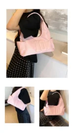 2024 New Women's Tote Bags Trendy Versatile Commuting Large Capacity One Shoulder Bag Summer Casual Solid Color Female Handbags - Image 21
