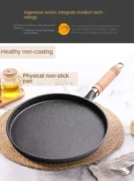 Uncoated Cast Iron Frying Pan Non Stick Multi Purpose Griddle For Pancakes Pizza Baking Stove Top Cooking Tool Anti Oil Spill - Image 15
