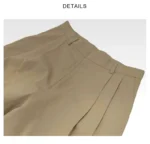trousers for men with concealed buttons, loose straight trouser casual and versatile commuting suit trousers, trendy - Image 24