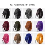 Fashion Casual Stretch Canvas Braided Belts Versatile Hole-free Weave Waistbelt Elastic Belt For Women Man - Image 6