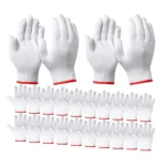Hand Working Gloves Safety Grip Protection Work Gloves Men Women BBQ Thick Cotton White(Pack of 12 Pairs) - Image 7