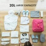 Travel Duffel Bag Lightweight Foldable Unisex Tote Carry On Luggage Weekender Overnight Stays Suitcase Organiser 20L Large Bags - Image 5