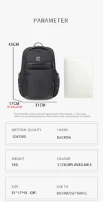 Backpack Men's Backpack, Lightweight Business Travel Computer Bag, Business Travel Bag, Large Capacity Middle School Student Bac - Image 10