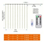Christmas Lights LED Fairy String Curtain Lights 8 Mode Remote USB Festoon Christmas Decor For Home Holiday New Year Lamp - Image 11
