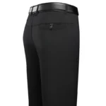 Daily Versatile Male Formal Trousers Stable Waist Breathable Linen Textured Fabric Office Wedding Multi Scene Long Pants - Image 23