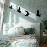 Black Birds Metal Wall Decor, 4pcs Black Birds Metal Wall Art Decorative Metal Wall Art Decor Hanging Wall Art，Wall Sticker - Image 6