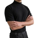 Men T-shirts Summer Fitness Short Sleeve Tees High Collar Basic T-shirt Base T Shirt for Men's Tops camisa masculina 짝퉁명품 남성의류 - Image 7
