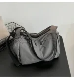 Outdoor Portable Crossbody Bags for Men and Women Commuter Waterproof Youth Shoulder Bag Solid Color Lightweight Female Tote - Image 22