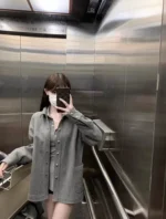Polo Neck T Shirt for Women Coquette Clothes Sexy Woman Tshirt Trend Plain On Offer New Youth Fashion 2025 Basic Polyester In - Image 15