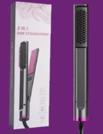 2 in 1 Hair Straightener Multifunctional Curling & Straightening Brush Ceramic Hot Comb Generator Helps Reduce Frizz Salon Tools - Image 7