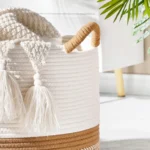 Large Blanket Basket,Woven Baskets for storage Baby Laundry Hamper, Cotton Rope Blanket Basket for Living Room, Laundry - Image 10